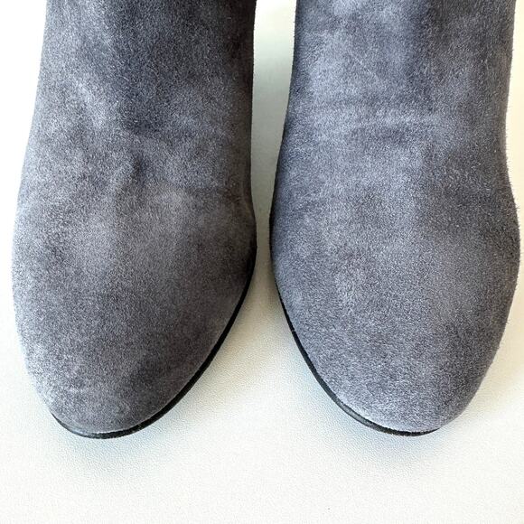 CHANEL Grey Suede Calfskin Short Boots IT 36.5 - Picture 5 of 16